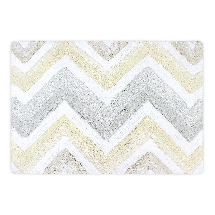 slide 1 of 1, Colordrift Chevron Mirage 20 x 30" Bath Rug - Yellow", 20 in x 30 in