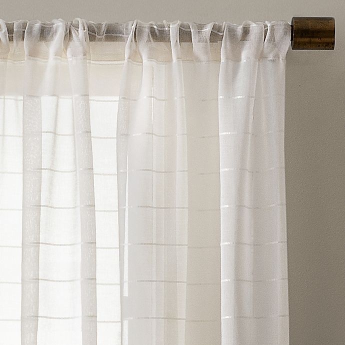 slide 3 of 3, Colordrift Charlie Sheer Window Scarf Valance - Ivory, 1 ct