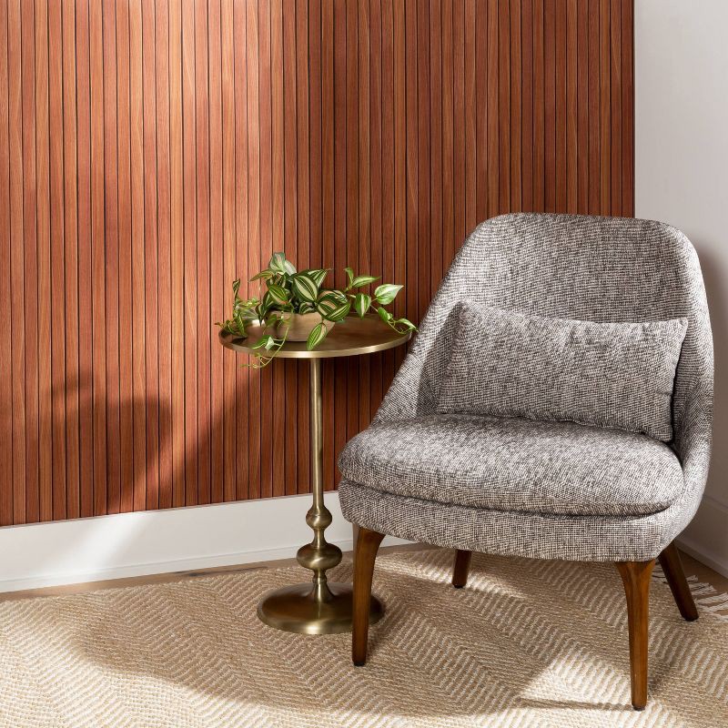 slide 2 of 3, Slatted Wood Wallpaper Walnut - Threshold™, 1 ct