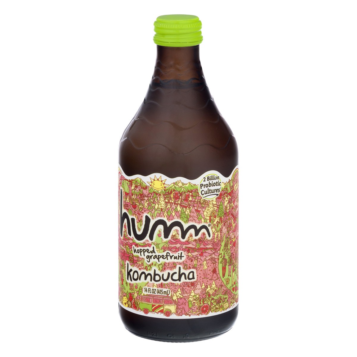 slide 3 of 9, Humm Hopped Grapefruit Kombucha 14 oz, 414 ml