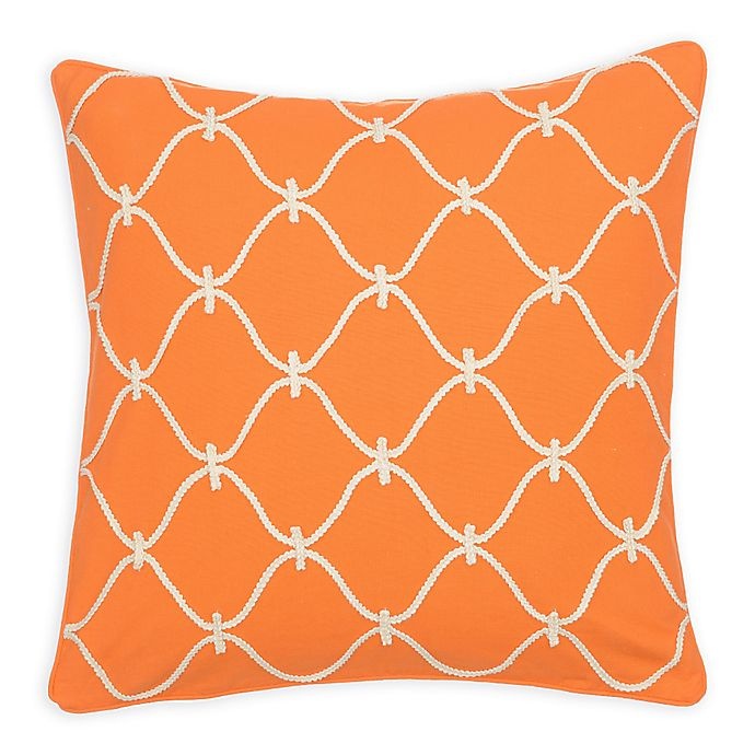 slide 1 of 1, Levtex Home Serendipity Orange Rope Square Throw Pillow, 1 ct