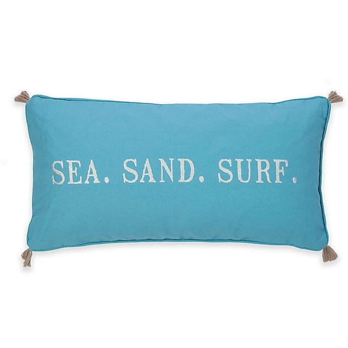 slide 1 of 1, Levtex Home Blue Maui Sea Sand Surf" Oblong Throw Pillow", 1 ct