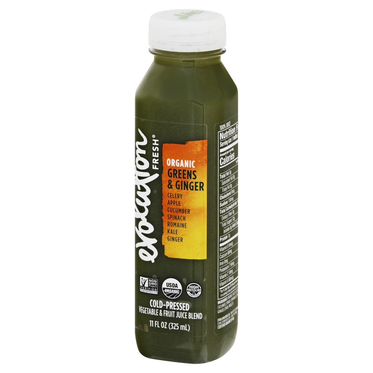 slide 3 of 9, Evolution Fresh Organic Greens & Ginger Vegetable & Fruit Juice Blend 11 fl oz, 