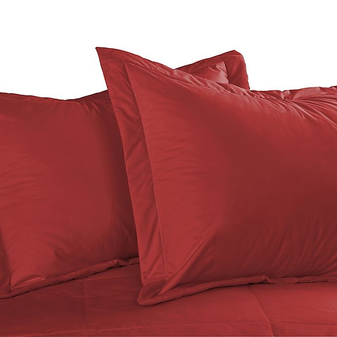 slide 1 of 1, Cotton Dream Colors Tailored Standard Pillow Sham - Scarlet, 1 ct