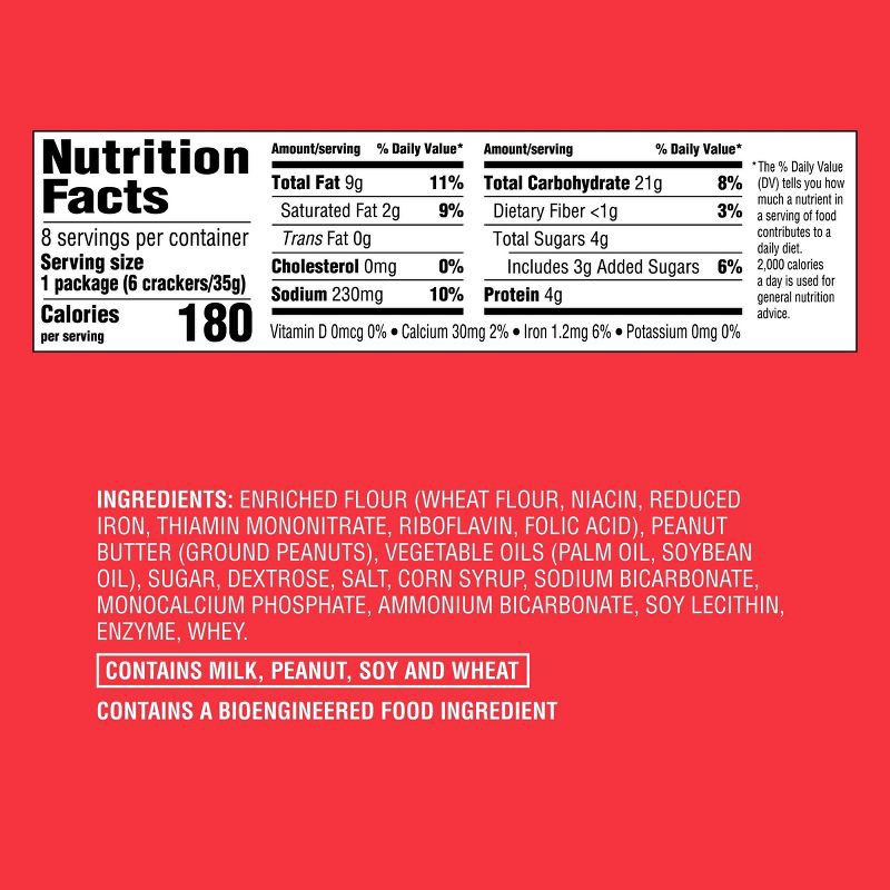 slide 5 of 5, Peanut Butter Sandwich Crackers - 8ct/10oz - Good & Gather™, 8 ct; 10 oz