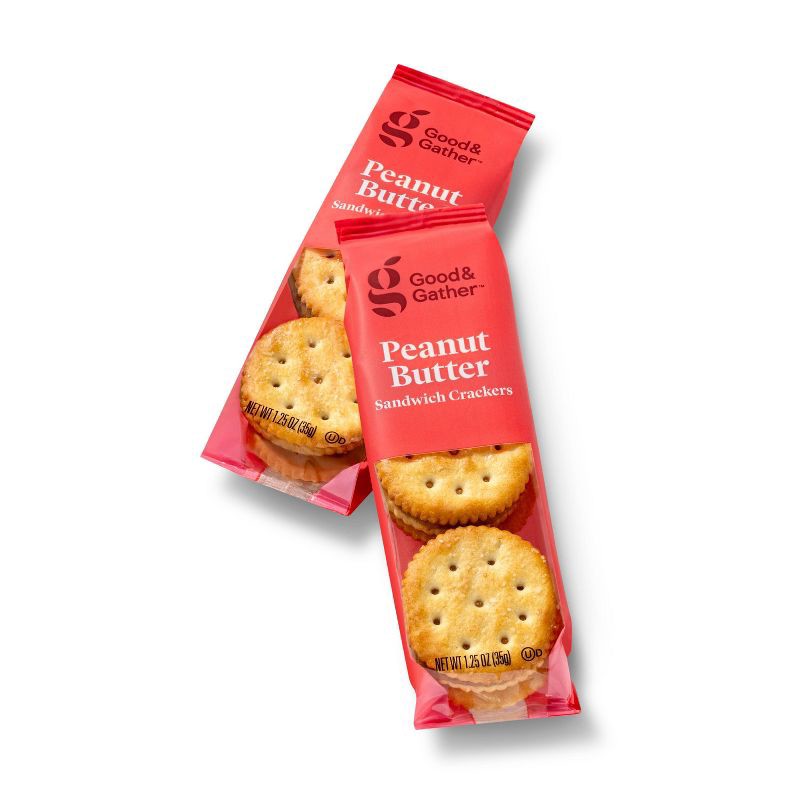 slide 3 of 5, Peanut Butter Sandwich Crackers - 20ct/24.7oz - Good & Gather™, 20 ct, 24.7 oz
