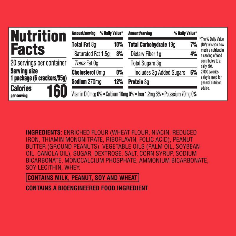 slide 5 of 5, Peanut Butter Sandwich Crackers - 20ct/24.7oz - Good & Gather™, 20 ct, 24.7 oz