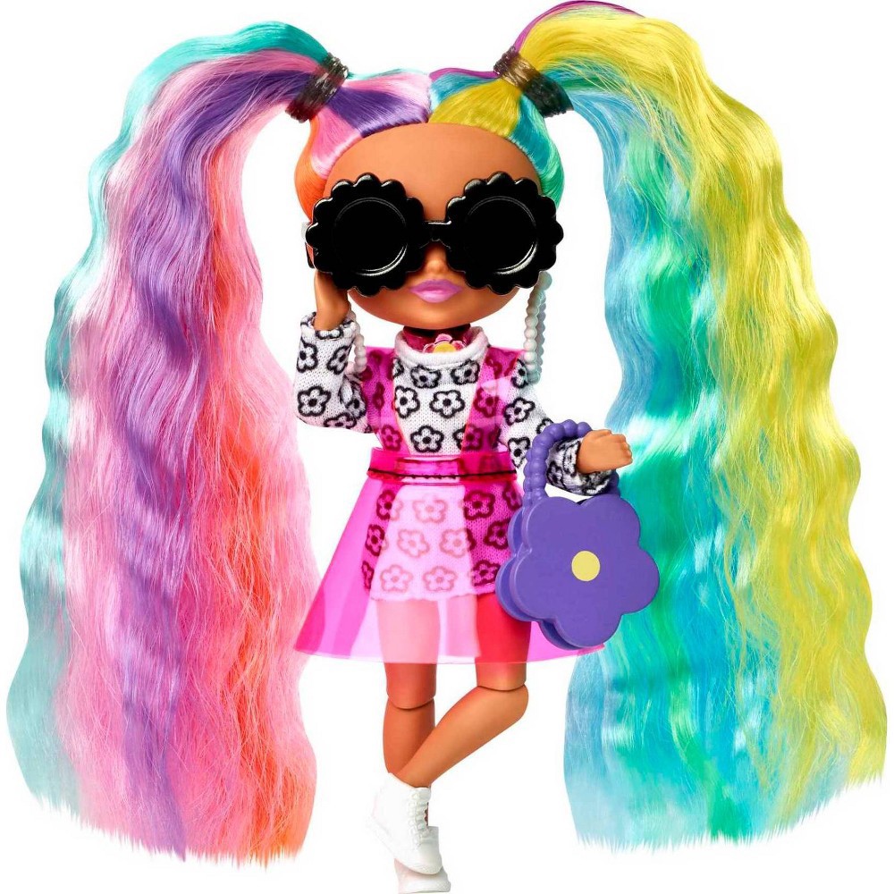 slide 2 of 6, Barbie Extra Minis Doll #6 - Flower Print Dress, 1 ct