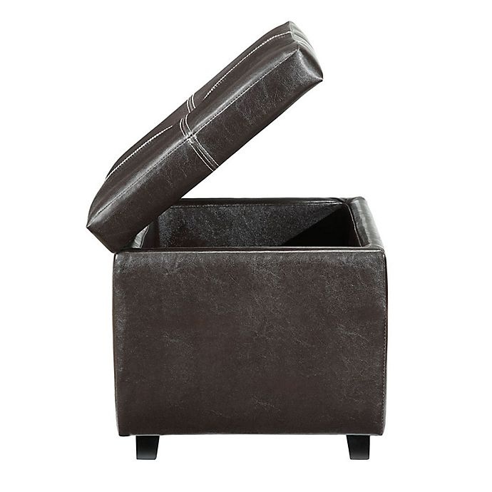 slide 3 of 3, Modway Treasure Vinyl Storage Cube/Ottoman - Espresso, 1 ct