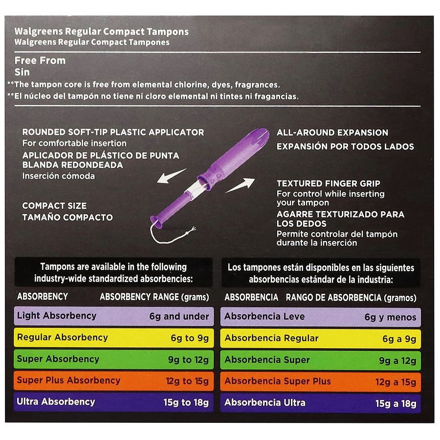 slide 2 of 4, Walgreens Compact Tampons, 18 ct