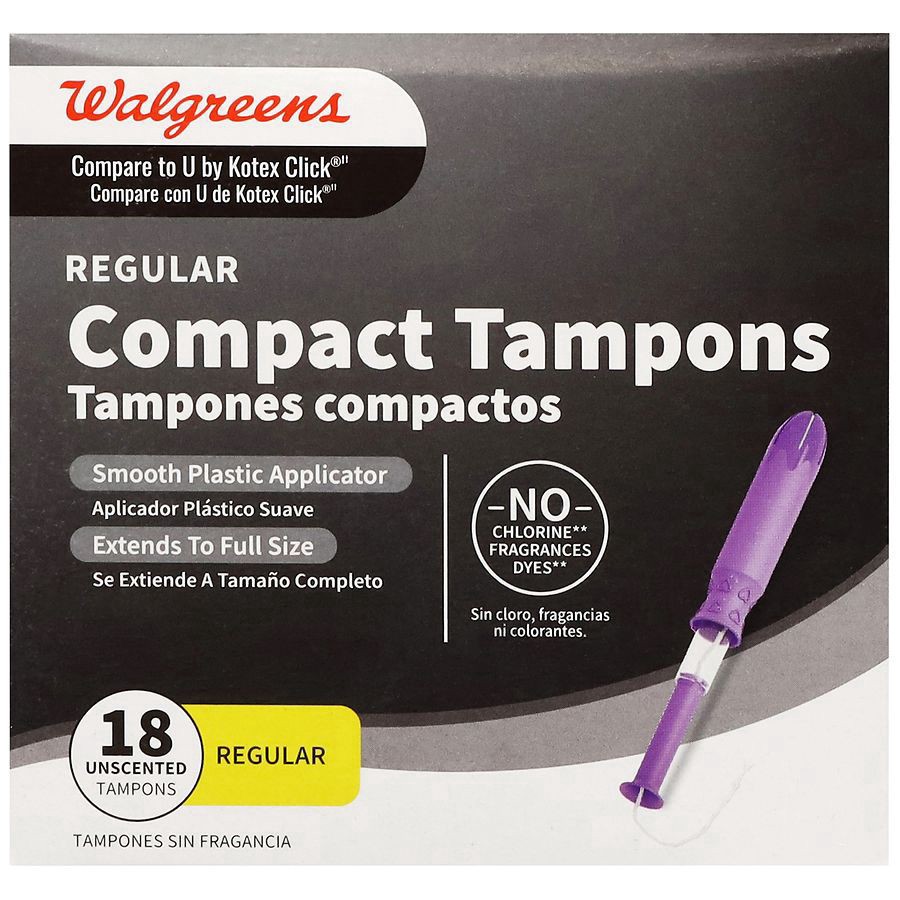 slide 1 of 4, Walgreens Compact Tampons, 18 ct