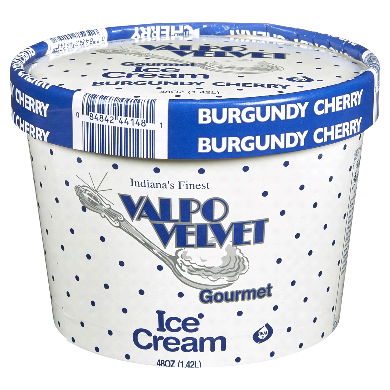 slide 1 of 2, Valpo Velvet Burgundy Cherry Ice Cream, 48 oz