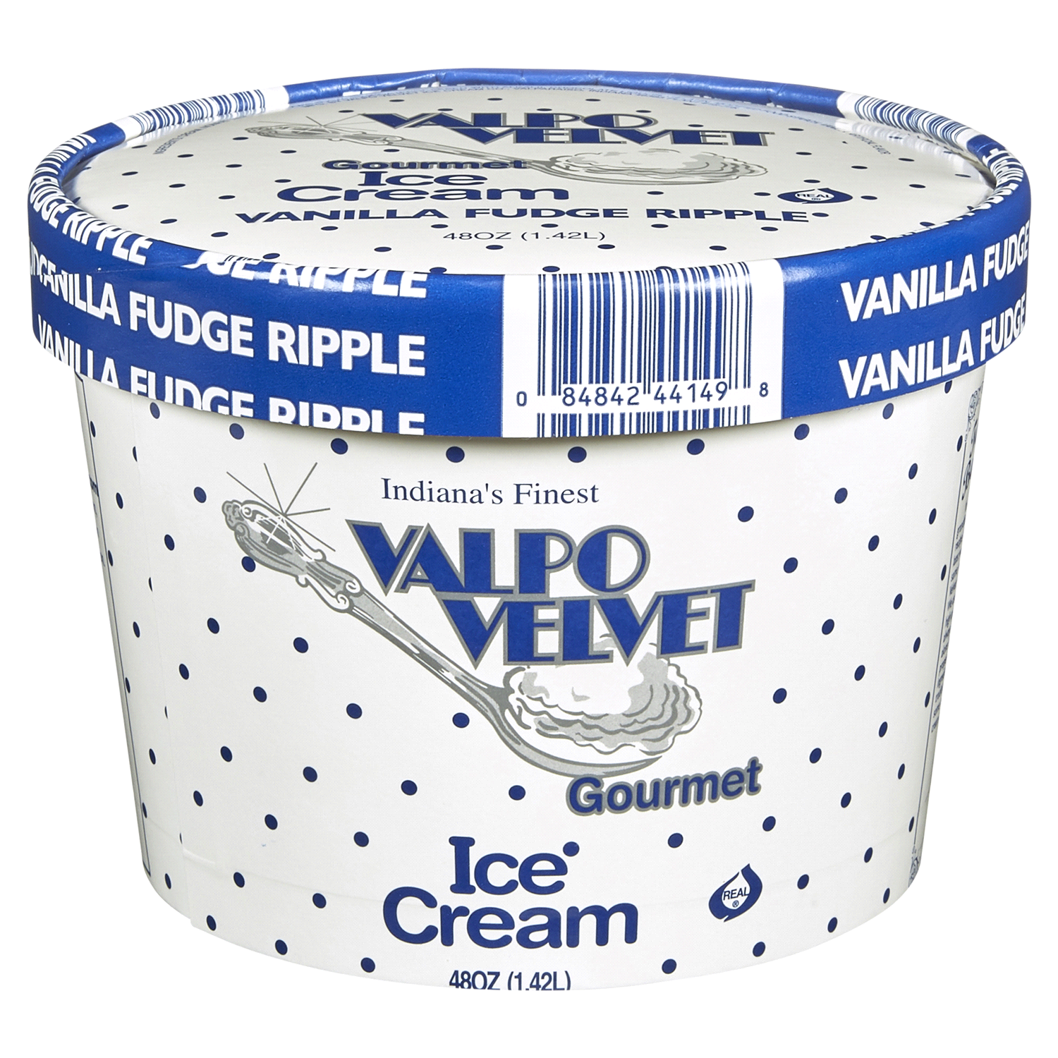 slide 1 of 2, Valpo Velvet Fudge Ripple Ice Cream, 48 oz