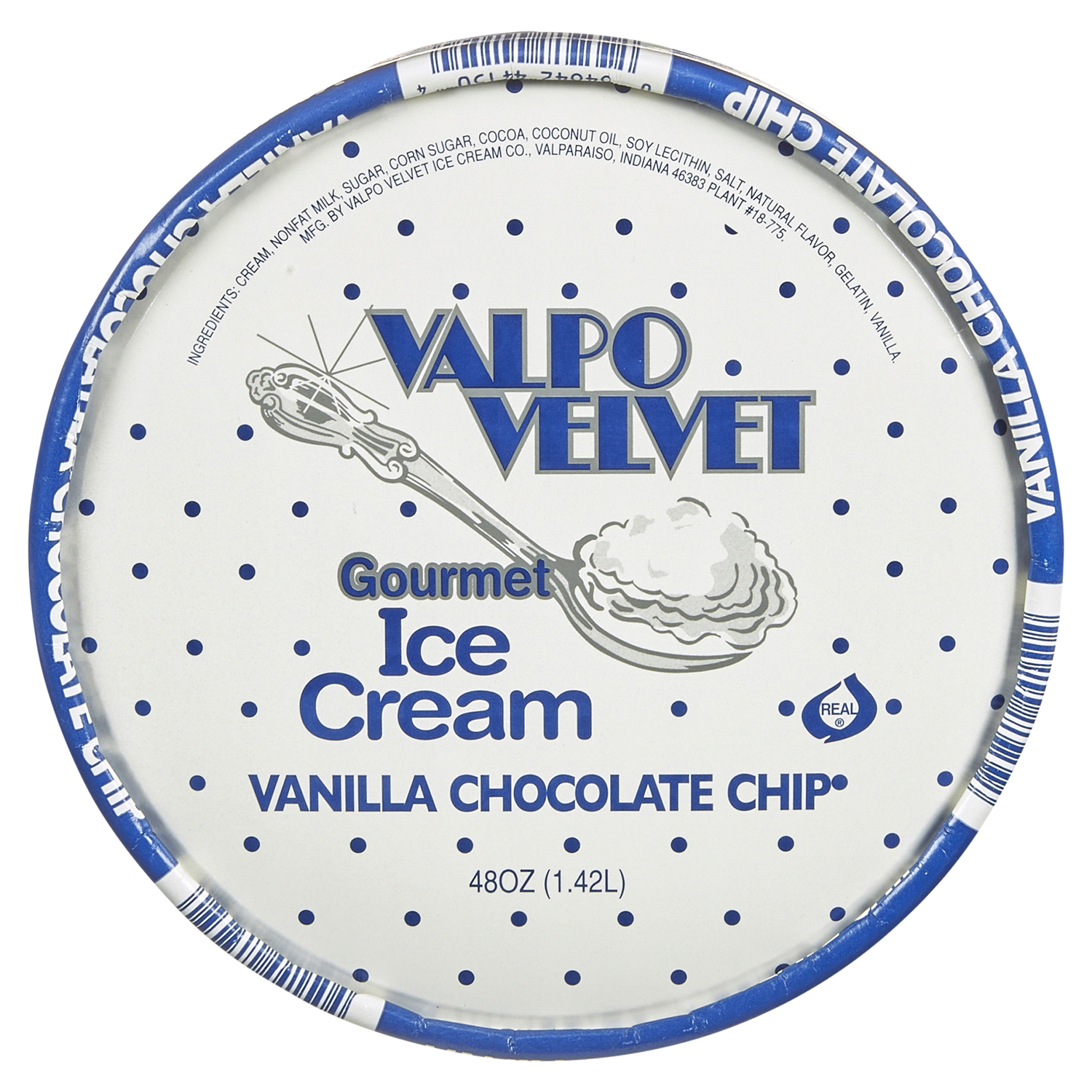 slide 2 of 2, Valpo Velvet Vanilla Choc Chip, 48 oz