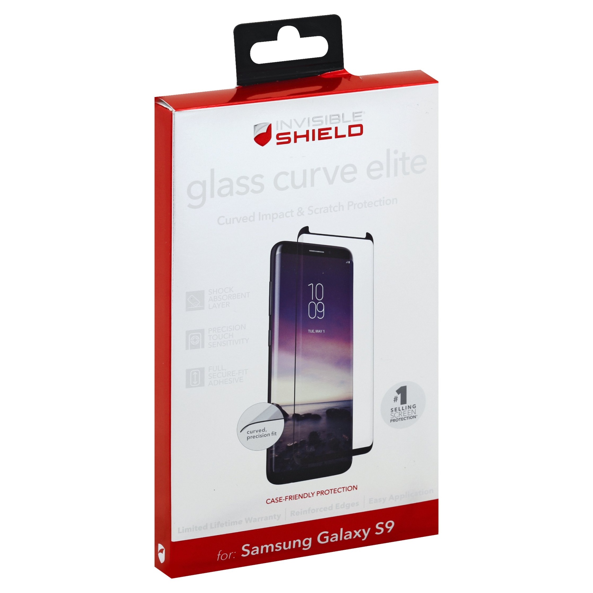 slide 1 of 1, ZAGG Samsung Galaxy S9 Curved Glass Screen Protector, 1 ct