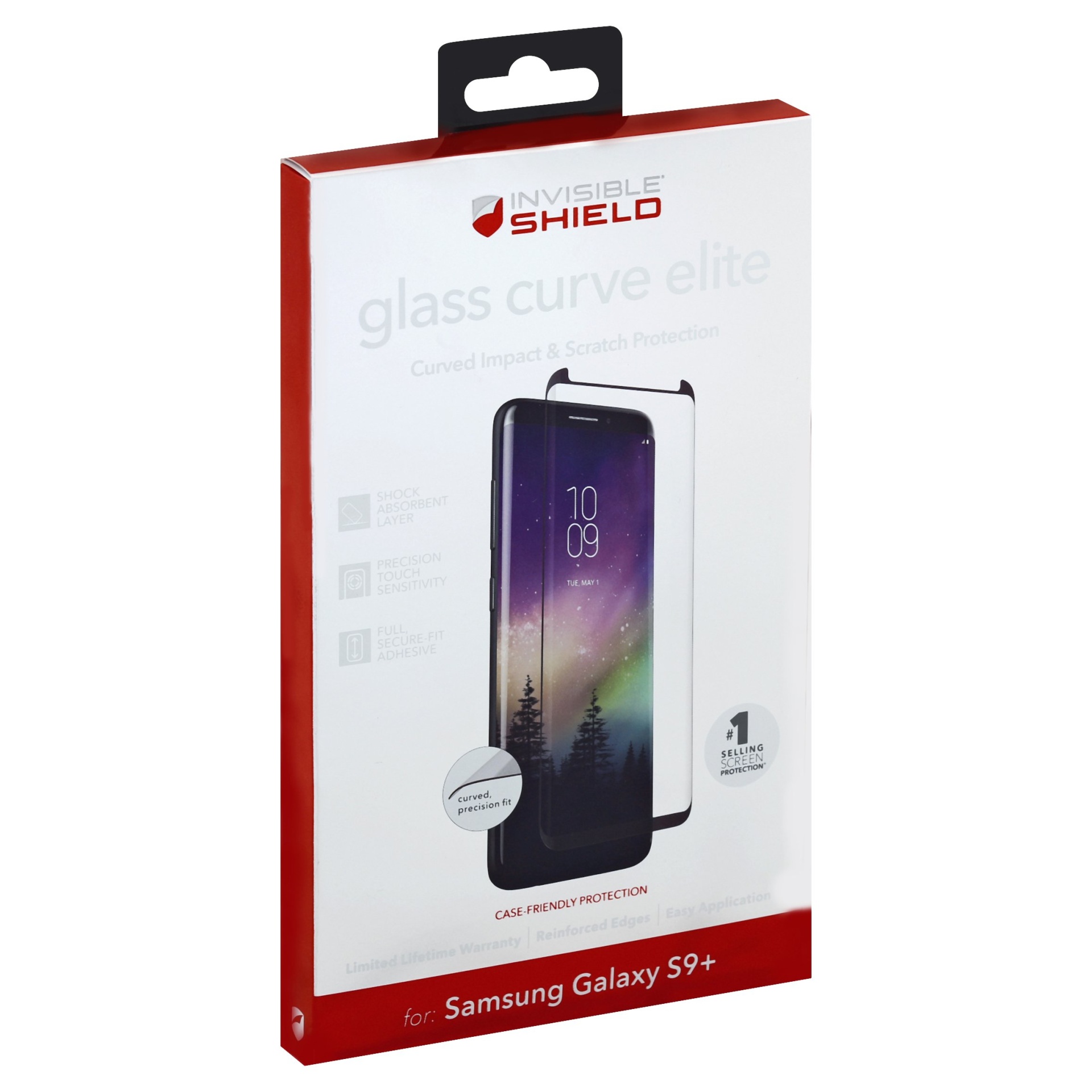 slide 1 of 1, ZAGG Samsung Galaxy S9+ Curved Glass Screen Protector, 1 ct
