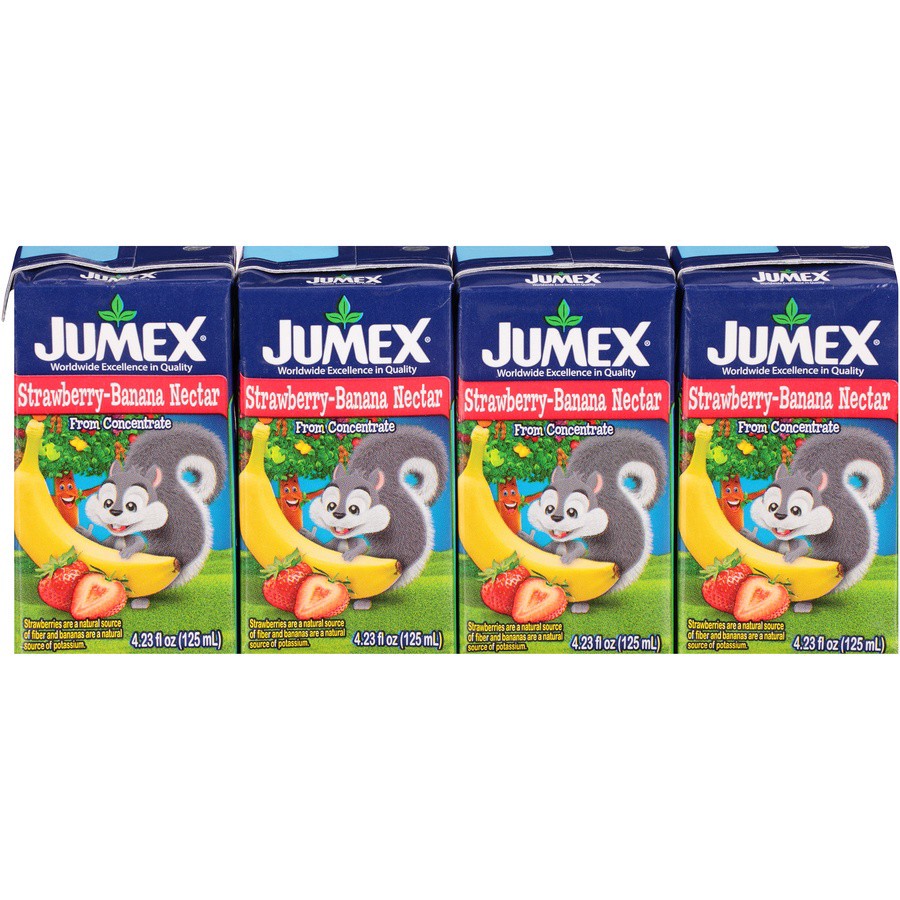 slide 1 of 7, Jumex Strawberry-Banana Nectar from Concentrate Juice - 4 ct; 4.23 fl oz, 4 ct; 4.23 fl oz