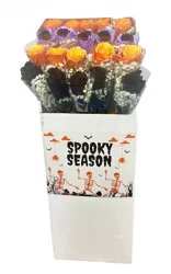Enhanced Holiday Single Stem Rose Bouquet - Assorted