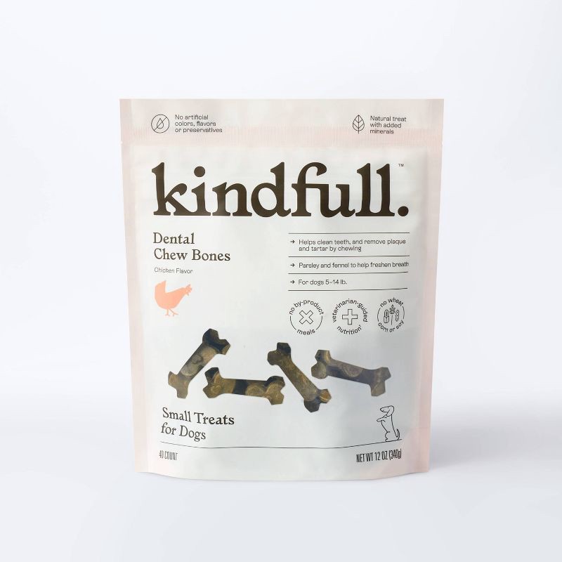 slide 1 of 7, Dental Bones Chicken Dog Treats - Small - 12oz - Kindfull™, 12 oz