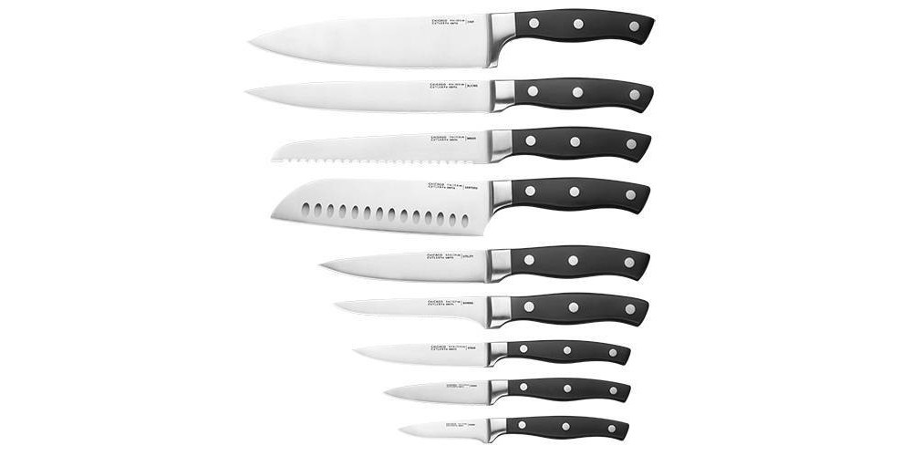 slide 2 of 3, Chicago Cutlery Insignia Triple Rivet Stainless Steel Knife Block Set - Black, 18 ct
