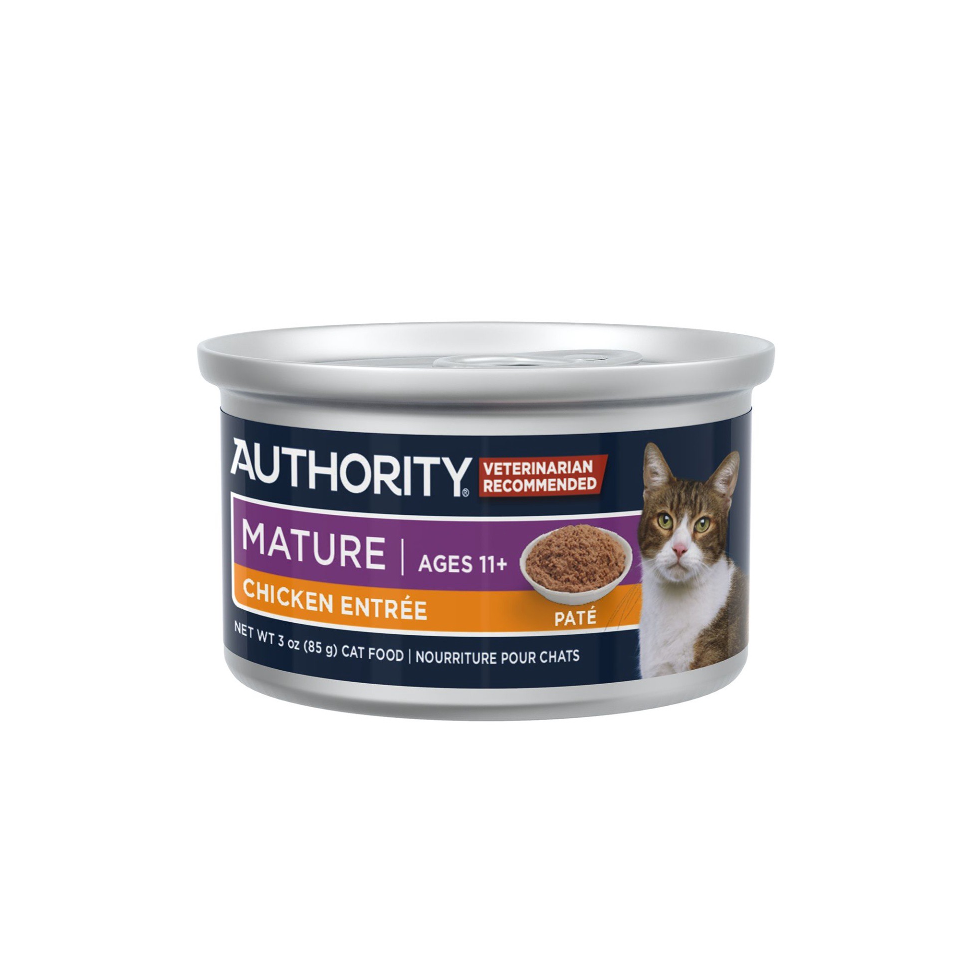 slide 1 of 1, Authority Everyday Health Indoor Senior Cat Wet Food - 5.5 Oz, Pate, With-Grain, 3 oz