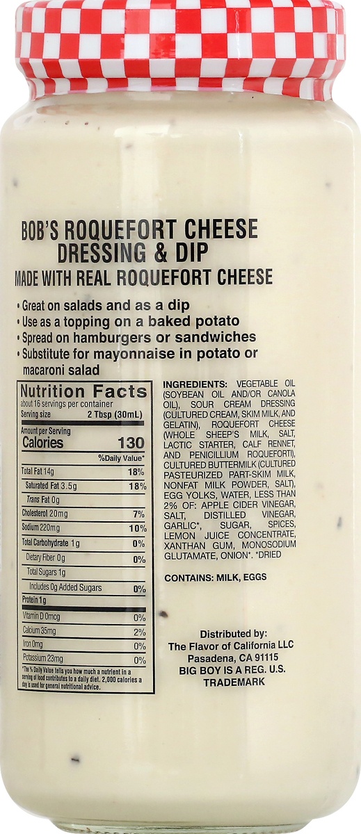 slide 4 of 9, Bobs Salad Dressing & Dip, Roquefort, 16 oz