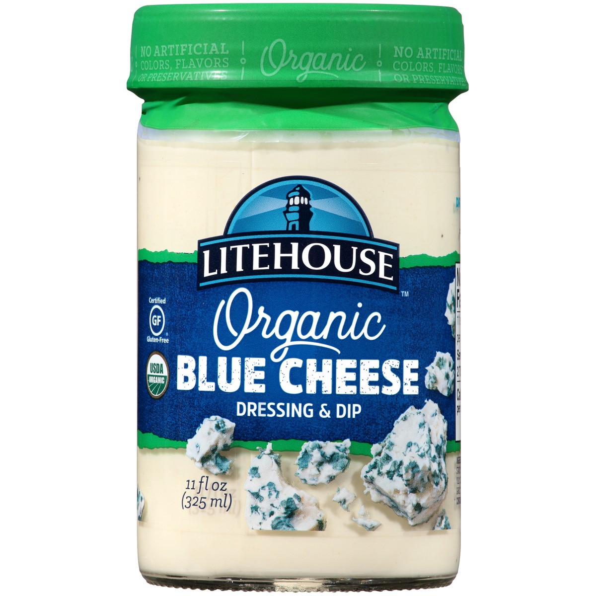 slide 4 of 7, Litehouse Organic Blue Cheese Dressing & Dip 11 fl. oz. Jar, 11 oz