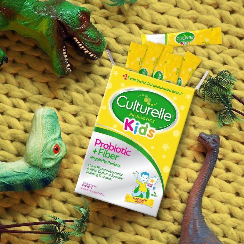 slide 9 of 12, Culturelle Kids' Daily Probiotic + Fiber Packets for Restoring Regularity Powder - 60ct, 60 ct