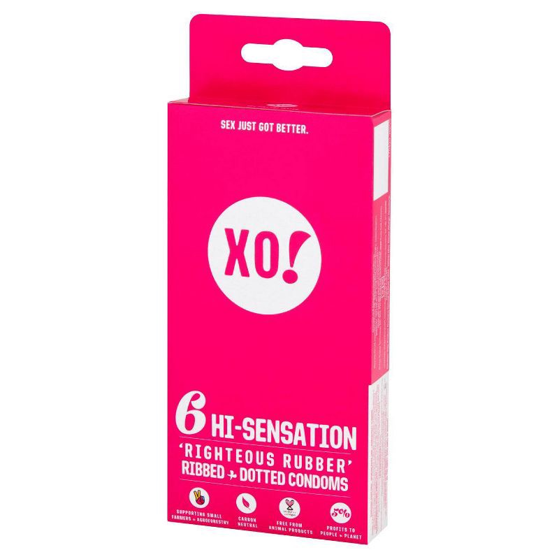 slide 5 of 11, XO! Here We Flo Hi-Sensation Righteous Rubber Carbon Neutral and Eco-Friendly Condoms - 6ct, 6 ct