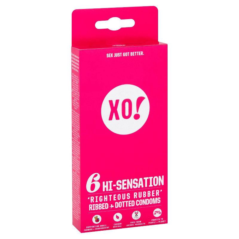 slide 2 of 11, XO! Here We Flo Hi-Sensation Righteous Rubber Carbon Neutral and Eco-Friendly Condoms - 6ct, 6 ct