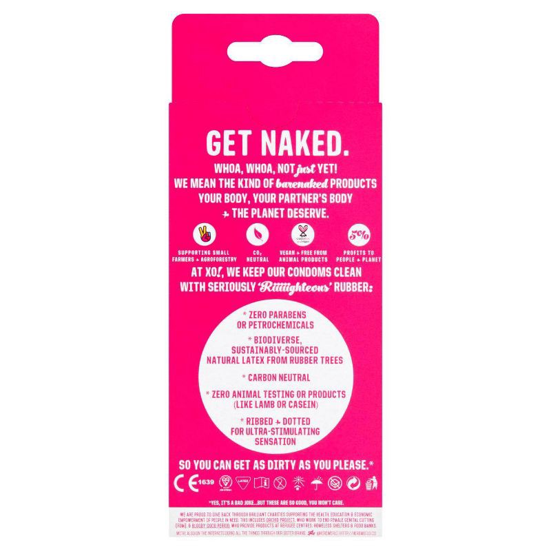slide 10 of 11, XO! Here We Flo Hi-Sensation Righteous Rubber Carbon Neutral and Eco-Friendly Condoms - 6ct, 6 ct