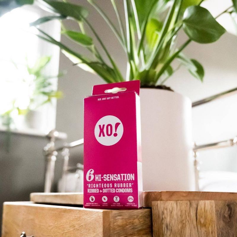 slide 6 of 11, XO! Here We Flo Hi-Sensation Righteous Rubber Carbon Neutral and Eco-Friendly Condoms - 6ct, 6 ct