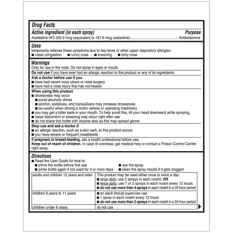 slide 2 of 7, Children's Astepro Steroid Free Azelastine Hydrochloride Antihistamine Nasal Spray for Allergy Relief - 60 Metered Sprays, 1 ct