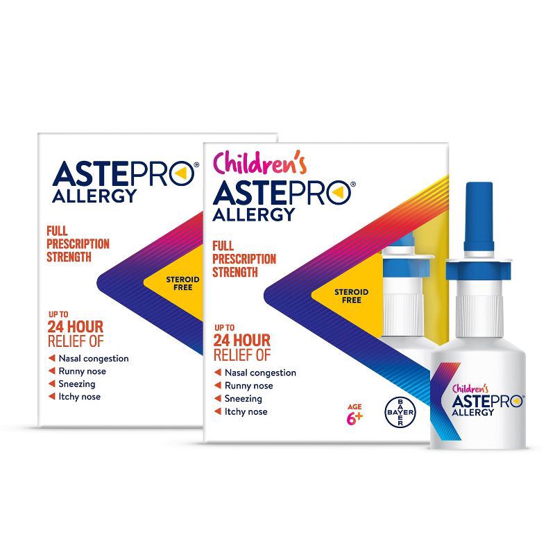 slide 7 of 7, Children's Astepro Steroid Free Azelastine Hydrochloride Antihistamine Nasal Spray for Allergy Relief - 60 Metered Sprays, 1 ct