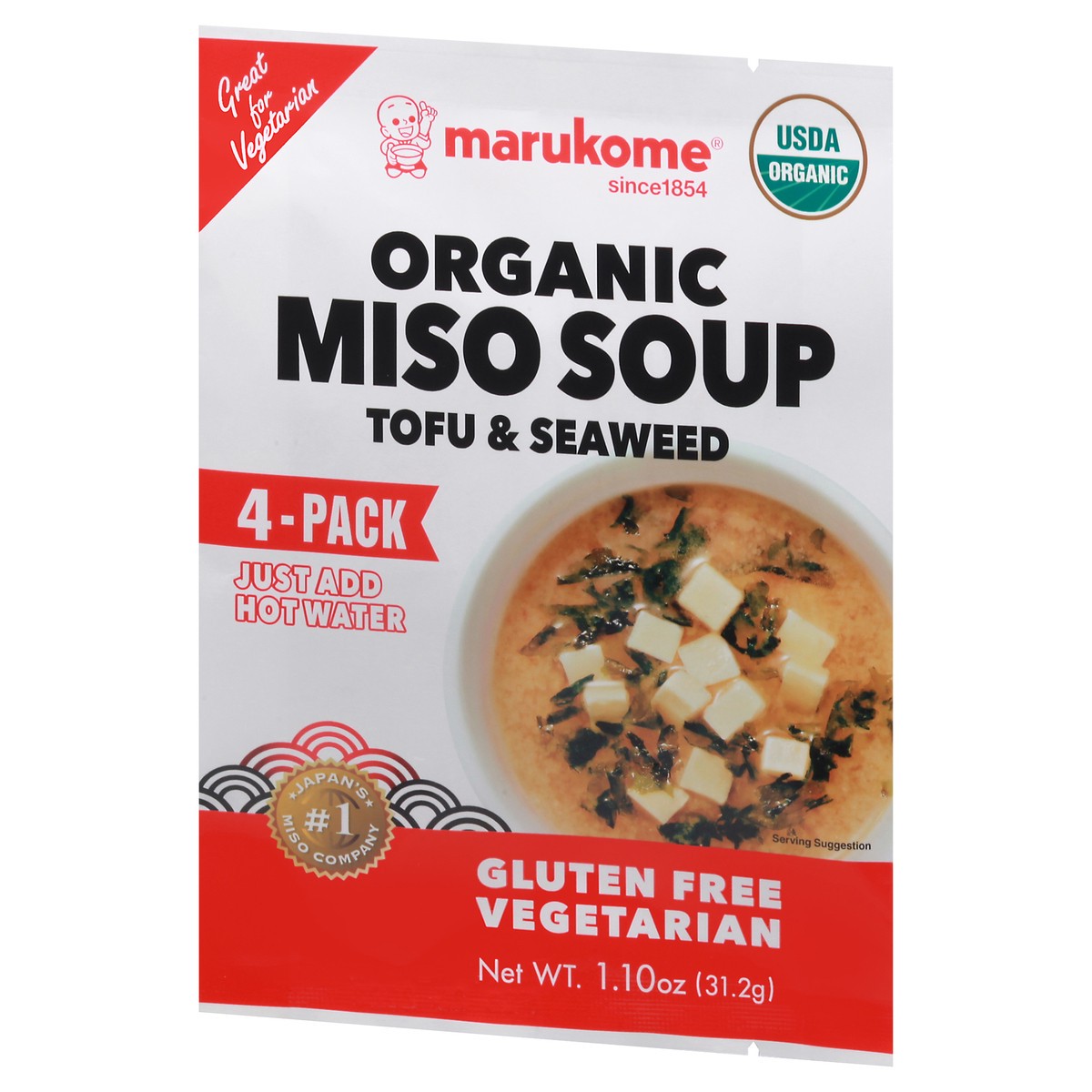 slide 3 of 9, Marukome Organic Tofu & Seaweed Miso Soup 4 ea, 4 ct