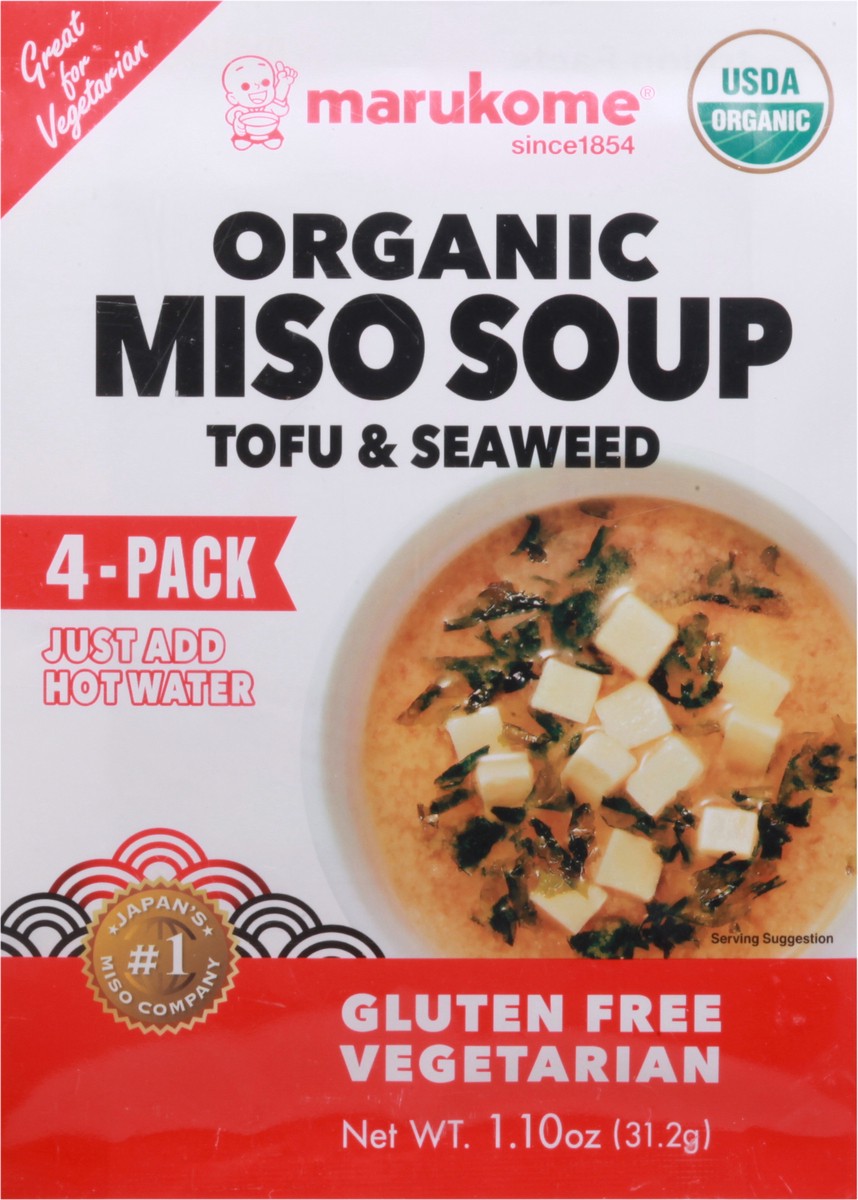 slide 9 of 9, Marukome Organic Tofu & Seaweed Miso Soup 4 ea, 4 ct