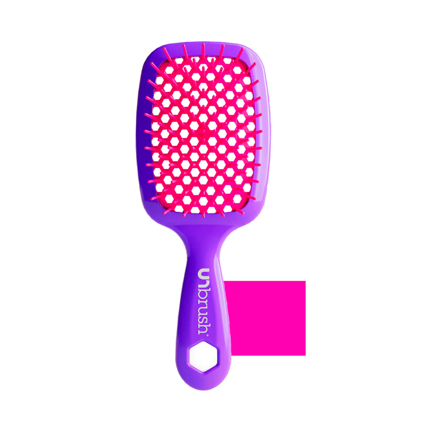 slide 1 of 2, UNbrush Detangler Hair Brush - Neon Purple, 1 ct