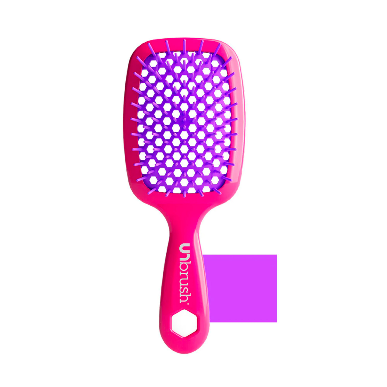 slide 1 of 2, UNbrush Detangling Hair Brush NEON - Pink Burst, 1 ct