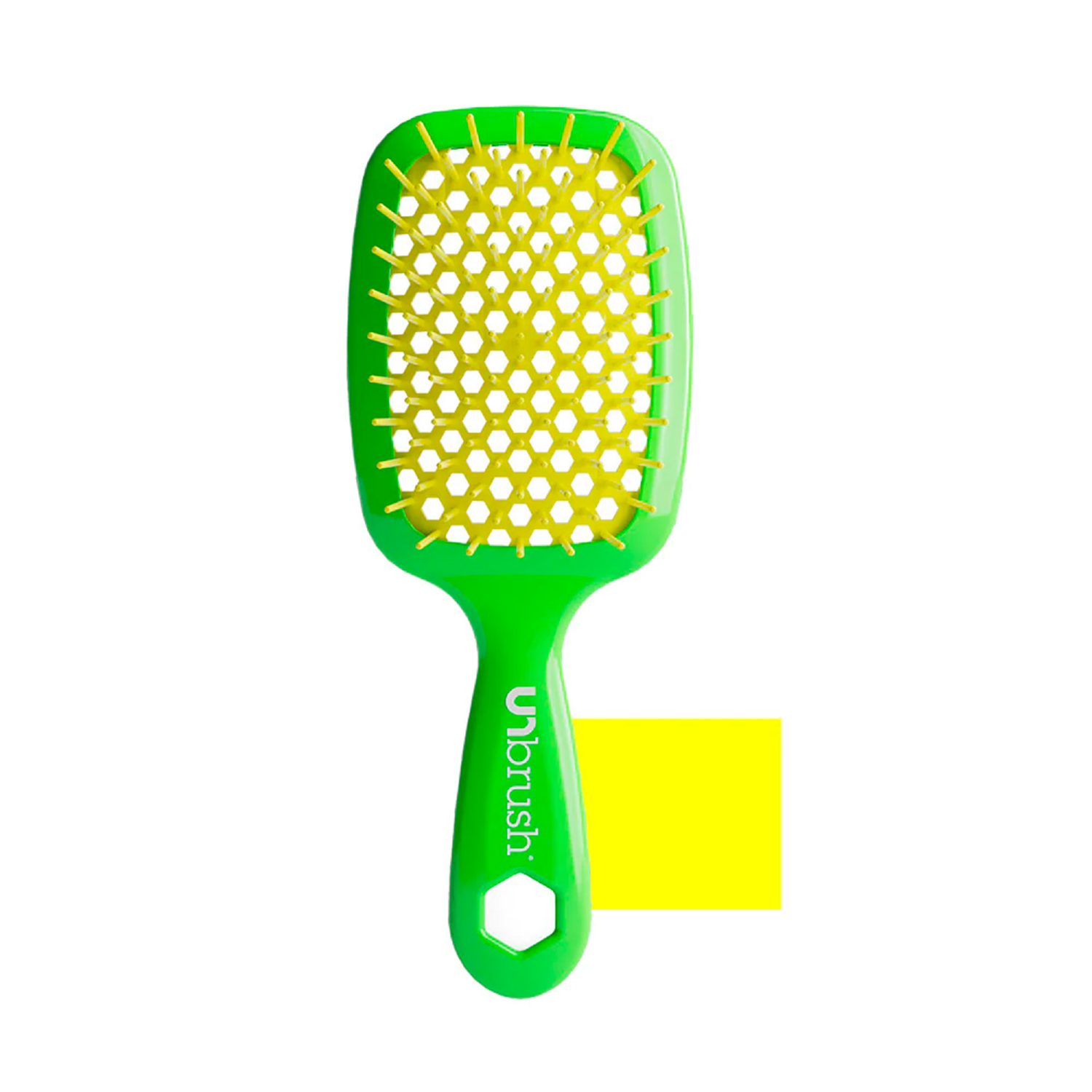 slide 1 of 2, UNbrush Detangler Hair Brush - Neon Green, 1 ct