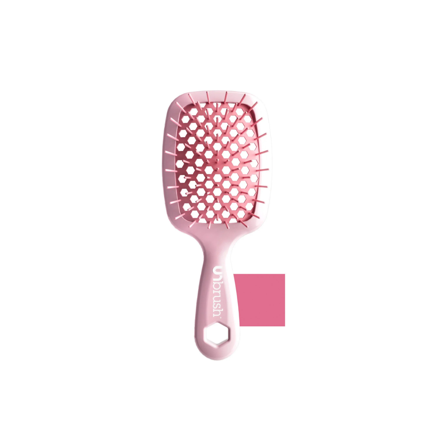 slide 1 of 2, UNbrush Detangling Brush MINI PASTEL - Peony Light Pink, 1 ct