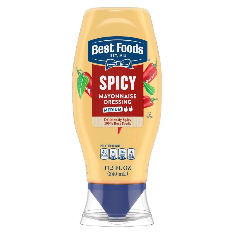 slide 2 of 9, Best Foods Spicy Mayonnaise Dressing - 11.5 fl oz, 11.5 fl oz
