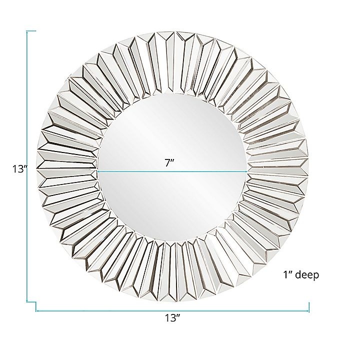 slide 3 of 3, Howard Elliott Collection Torino Round Mirror, 30 in