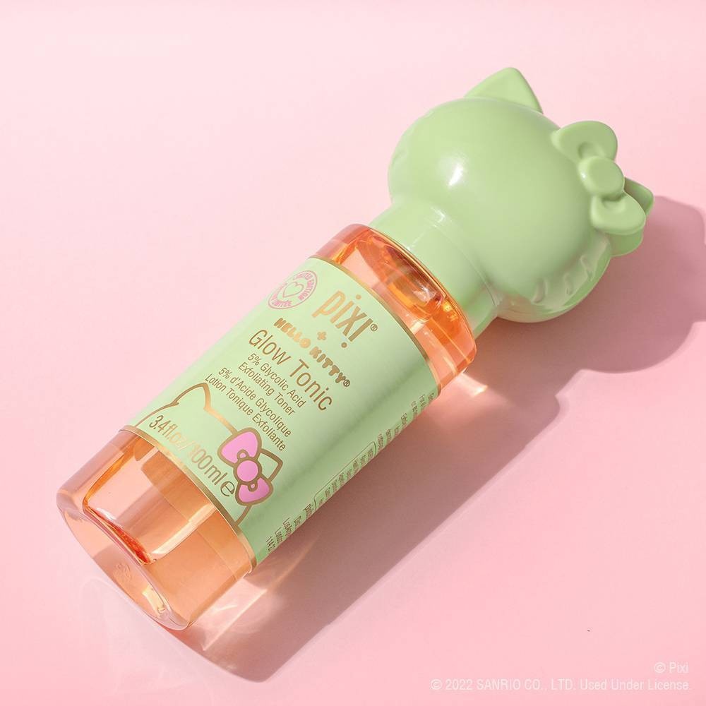 slide 5 of 6, Pixi + Hello Kitty Glow Tonic Glycolic Acid Exfoliating Toner - 3.4 fl oz, 3.4 fl oz