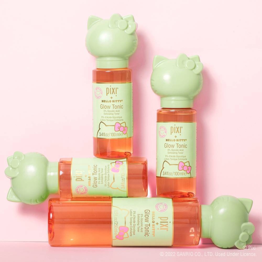 slide 6 of 6, Pixi + Hello Kitty Glow Tonic Glycolic Acid Exfoliating Toner - 3.4 fl oz, 3.4 fl oz
