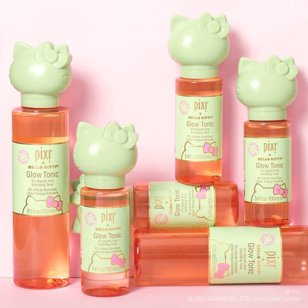 slide 2 of 6, Pixi + Hello Kitty Glow Tonic Glycolic Acid Exfoliating Toner - 3.4 fl oz, 3.4 fl oz