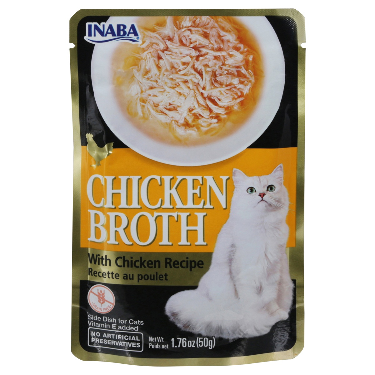 slide 1 of 1, Inaba Chicken Broth with Chicken Recipe Side Dish for Cat 1.76 oz, 1.76 oz