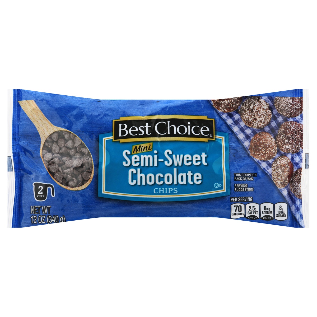 slide 1 of 1, Best Choice Chocolate Mini Baking Chips, 12 oz