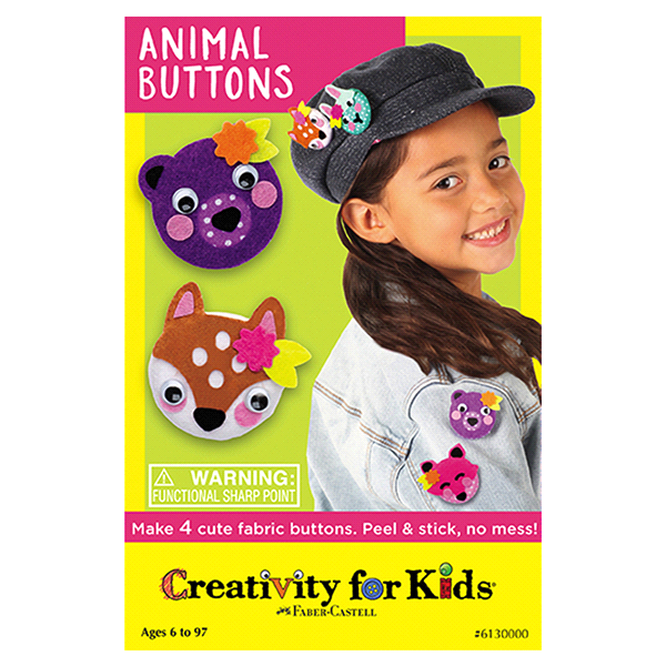 slide 1 of 1, Creativity for Kids Animal Buttons Mini Kit, 1 ct