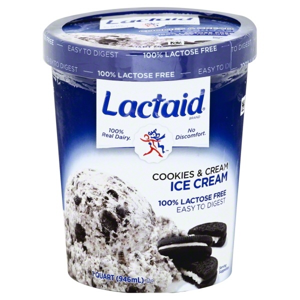 slide 1 of 1, Lactaid Cookies & Cream Ice Cream, 32 oz