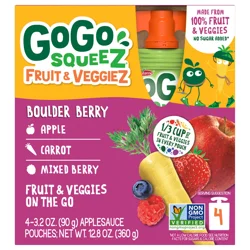Gogo Squeez F&V Apple Carrot Mixed Berry